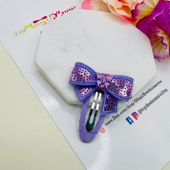 Cute Hair Snap Clip with Bow Set for Girl and Women Hair Clip Accessories - Picture 6 of 9